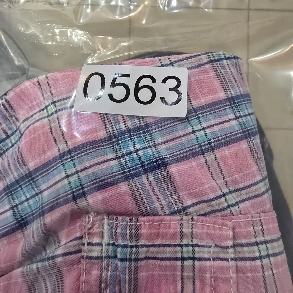 Polo Ralph Lauren Mens Pink Blue Plaid Swim Trunks Mesh Lining Size‎ L Large